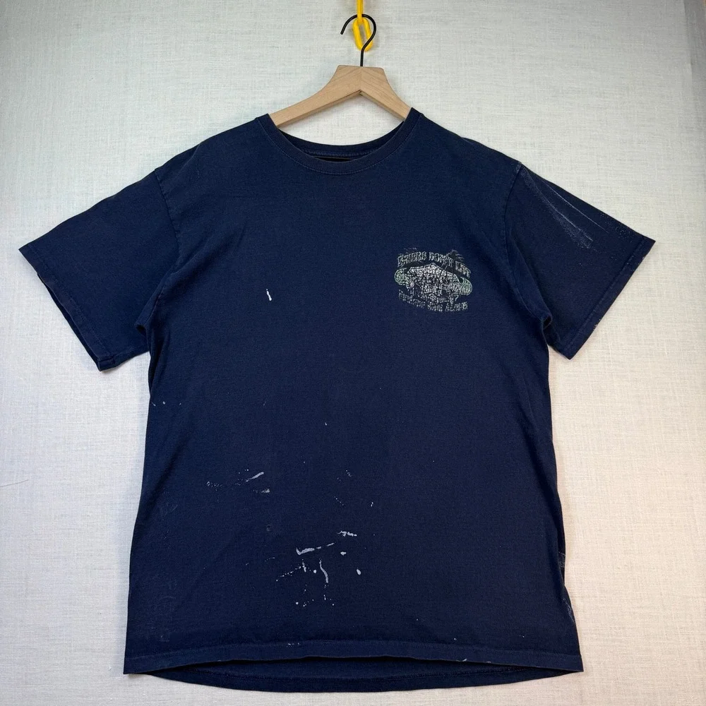 Myrtle‎ Beach 2014 Biker T-Shirt SC Motorcycle Rally FOTL Large Men's Navy Blue